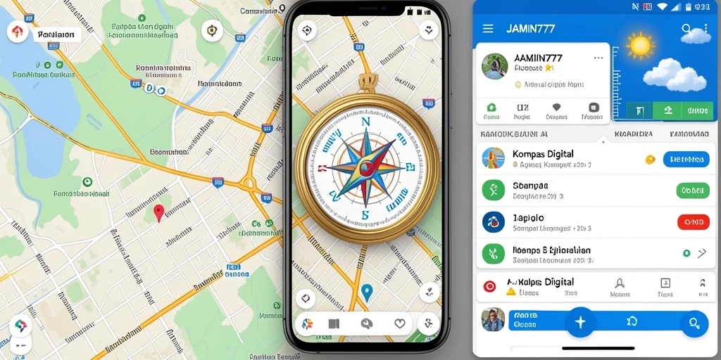 Tampilan antarmuka intuitif JAMIN777 untuk navigasi dan cuaca.