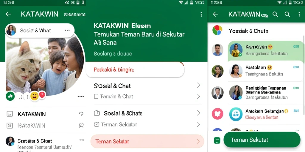 Tampilan antarmuka KATAKWIN yang menarik untuk menemukan teman baru.