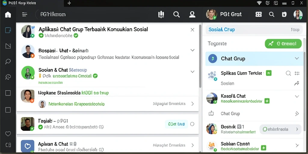 Tampilan antarmuka PG11 yang menarik dan fungsional untuk Chat Grup.