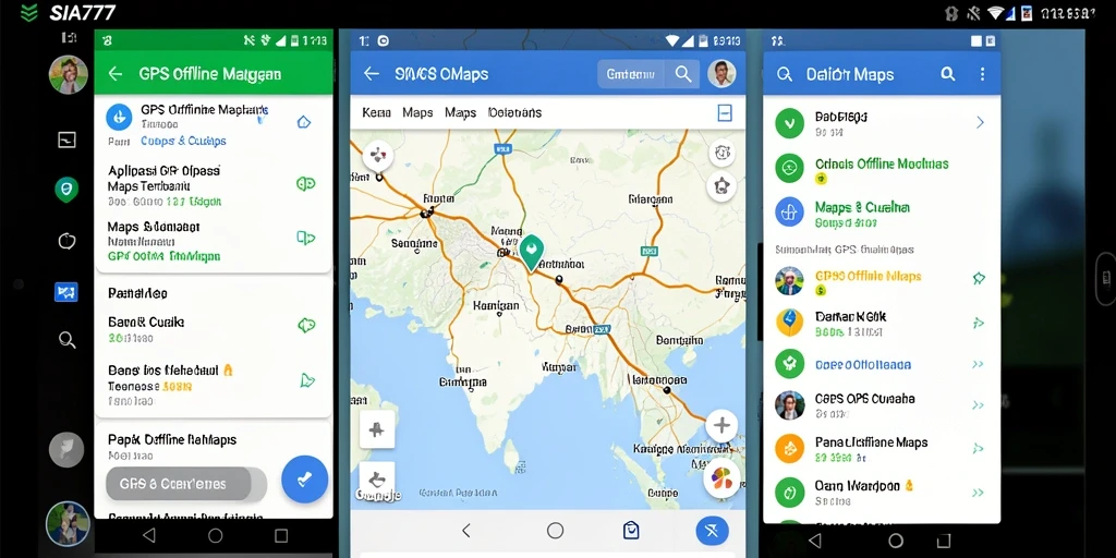 Antarmuka SIA777 mengoptimalkan navigasi dengan peta offline yang jelas dan informatif.
