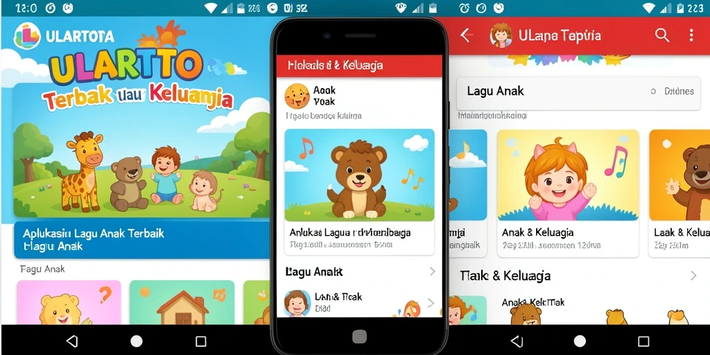 Tampilan antarmuka ULARTOTO yang menarik dan penuh warna untuk Lagu Anak.