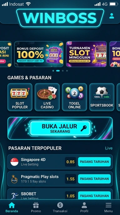 Tampilan link alternatif winboss