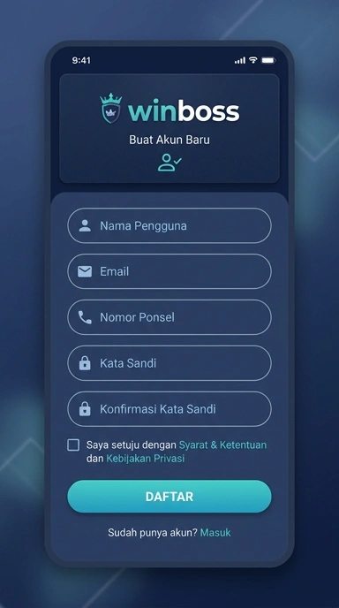 Tampilan halaman daftar winboss